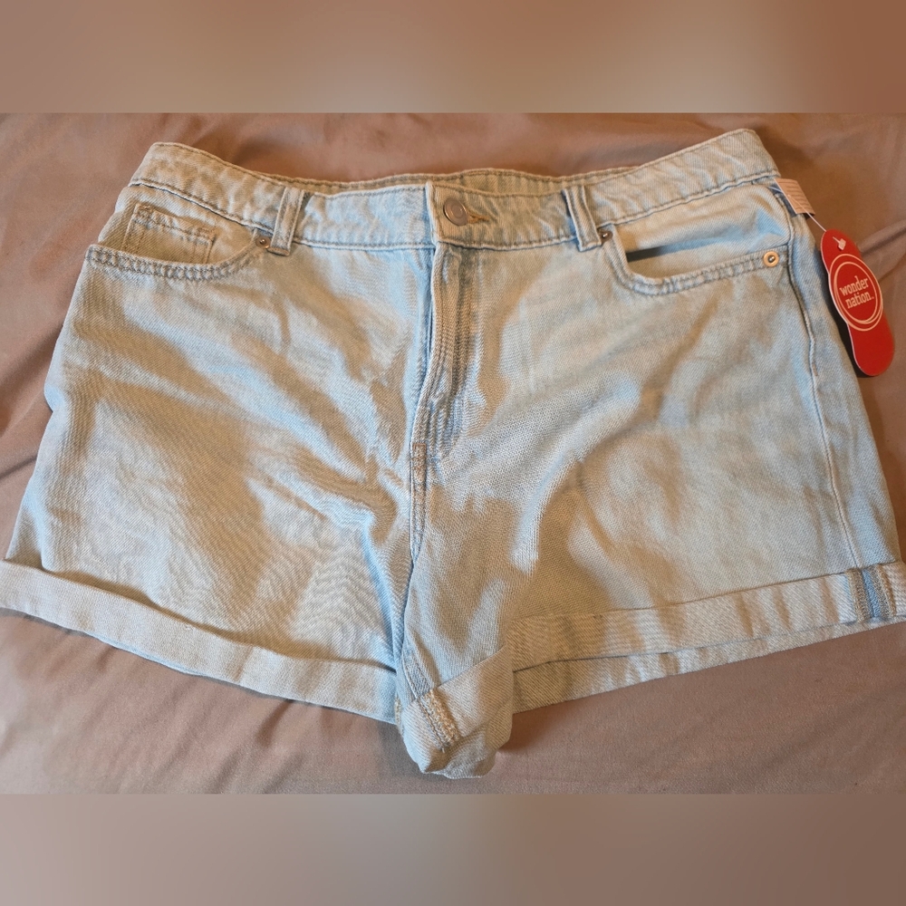 Light Blue Denim Girl Shorts